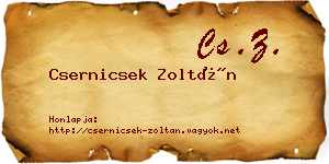 Csernicsek Zoltán névjegykártya